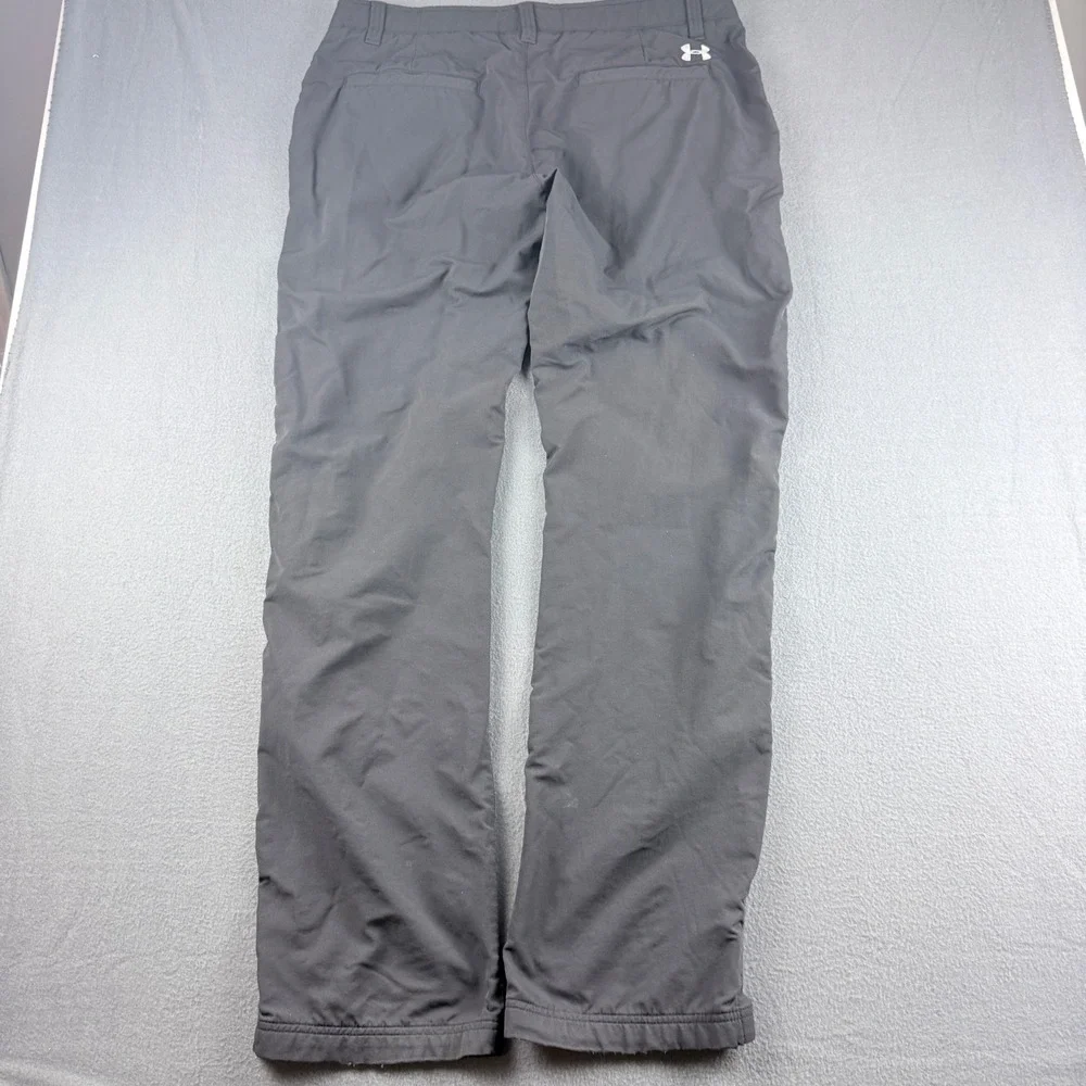 Under Armour Pants Men's 38x34 Black Golf Chino Storm Fleece Lined Cold Gear